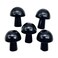 5Pcs Mini Mushroom Shaped Gemstone Statue Figurine, Carved Crystal Stone Mushrooms Crafts for Healing Chakra Reiki Balancing Home Decoration, Black Obsidian