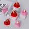 6 Pcs Valentine's Day Candles- Heart Shape Scented Candles- Handmade Diamond Heart Aromatherapy Candles for Valentine's Day, Wedding, Anniversary, Birthday, Home Decor (Red, Pink)