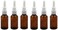 6PCS Empty Refillable Glass Nasal Spray Bottles Fine Mist Sprayers Containers Pump Cleanser for Colloidal Silver Saline Applications (Brown,30ml)