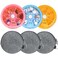 6PCS Pill Organizer Pill Cases Weekly Cute Round Pill Box Travel Pill Container Portable Small Medicine Organizer (3PCS+3 Bag)