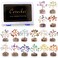 7 Chakra Healing Crystal Tree of Life, Set of 16 Handcrafted Crystals and Healing Stones Trees Collection, Home and Office Feng Shui Decor, Real Natural Crystal Tree Set with Info Guide
