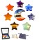 7 Chakra Moon and Stars Stone High Energy Pocket Palm Healing Crystals Carvings with Chakra/Gemstone Info Card, Premium Storage Bag &amp; Display Frame, Reiki Enhanced
