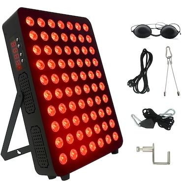 70 Dual Chip Red Light Therapy for Face Body, 660nm 850nm High Power Panel Medical Grade Red Light Panel Infrared Lights Therapy Built in Timer, Ideal for Body, Face, Recovery, 350W