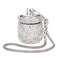 AB Diamond Small Pill Organizer Medication Lock Box Cute Pill Case for Purse Jewelry Ring Holder with Keychain Medicine Storage for Vitamin Supplement