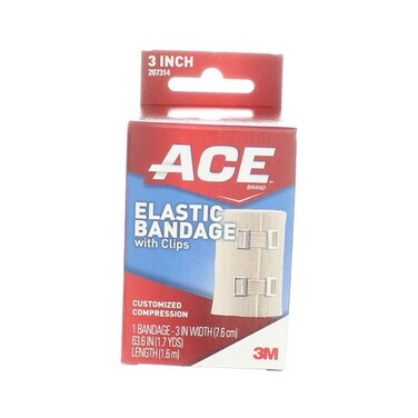 Ace Elastic Bandage with Clips 3 Inch, Pack of 5