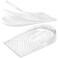Adjustable Orthopedic Heel Lift, 3 Layers Height Increase Insoles for Leg Length Discrepancies, Heel Inserts for Achilles tendonitis, Heel Spurs and Heel Pain (Large, Transparent)