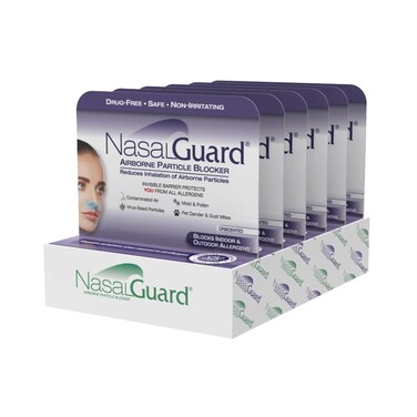 Airborne Particle Blocker Gel - Drug-Free Protection Against Pollutants and Irritants, Suitable for Daily Use, Made in USA (Unscented, 3 Gram Tube, Pack of 6), Over 150 Applications