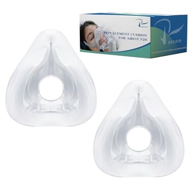 Airfit F20 Cushion Large - 2 Packs Replacement Cushion Compatible with Original Airfit F20 Frame - Reliable Seal, Comfortable Fit, Durable