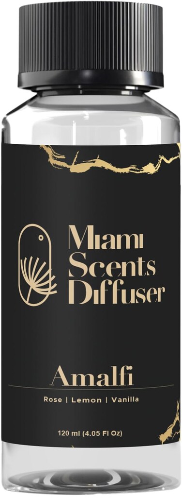 Amalfi Scent Inspired by One &amp; Only Royal Dubai Hotel 4 Fl Oz - 120 ml Essential Oils Aroma for Home Office Business Diffuser Luxury Fragance Refill Aromatherapy Fresh Blend of Rose Vanilla and Lemon.