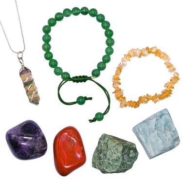 Amazing Gemstone Virgo Gifts Zodiac Crystal Kit for Women Men, Combo Set of Healing Stones, Bracelets and Necklaces Pulseras Para Hombres Mujer Stocking Stuffers (Information Card Included)