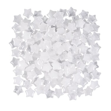 Amogeeli 10pcs Mini Polished Rock Crystal Star Shaped Palm Pocket Stone Decoration for Home Desk Table Meditation Reiki