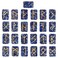 Amogeeli 25pcs Orgone Crystal Rune Stone Set Engraved with Elder Futhark Alphabet, Healing Rune Stones for Divination Meditation Reiki, Lapis Lazuli