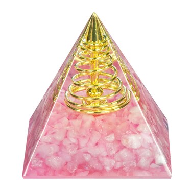 Amogeeli Healing Crystal Orgone Pyramid Energy Generator for Protection Reiki Meditation Home Decor