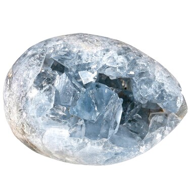 Amogeeli Irregular Raw Blue Celestite Crystal Specimen Decor, Natural Cluster Geode Healing Stone, 0.49-0.66 lb
