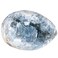 Amogeeli Irregular Raw Blue Celestite Crystal Specimen Decor, Natural Cluster Geode Healing Stone, 0.49-0.66 lb