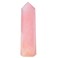 AMOYSTONE Rose Quartz Obelisk Large Healing Crystal Wand Tower 6 Faceted Column Reiki Chakra Meditation Therapy Pink 0.6-1.1 LBS