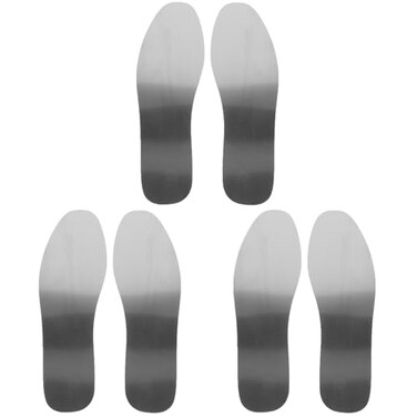 Angoily Puncture Resistant Insoles, 3 Pairs Stainless Steel Steel Toe Inserts Insole Men Shoe Insoles Roller Shoes Insoles for Boot Inserts, Flexible Steel Plate Nail Proof for Safety Work Shoes