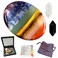 Anxiety &amp; Stress Relief Worry Stone Set with Amplifying &amp; Grounding Double Points, 7 Chakra Healing Crystal, Chakra Balancing and Meditation Stone with Premium Storage Bag, Reiki Enhanced