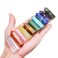 Apengshi 10pcs Healing Crystal Tower Set 1.57"-1.96" Natural Crystal Wand Clear Quartz Red Jasper Rose Quartz 6 Faceted Crystals Point Chakra Stone Kit Home Decor Gift Box