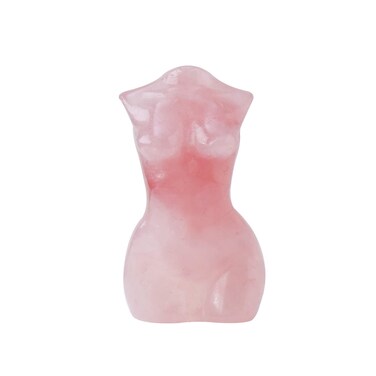 Apengshi Natural Rose Quartz Goddess Image Hand-Carved Female Model Collect Sculpture Crafts Healing Crystal Meditation Yoga Balancing Chakras Reiki Statue Pocket-Sized Home Ornaments Spiritual Gifts