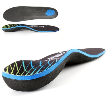 Arch Support Inserts for Plantar Fasciitis Relief Insoles for Men Women Orthotics of Flat Feet High Arch Heel Pain Relief Shoe Inserts (Men 5-5.5   Women 7-7.5, Black)