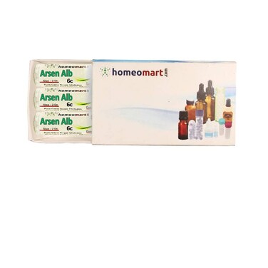 Arsenicum Album Homeopathy Pellets (Pills) in 6C Potency, Pack of 3