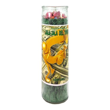 Attract Attract for Money-Palm Wax Spiritual Intention Spell Candle-[Green]   Vela CASA ESOTERICA PERFUMADA- (JALA JALA DEL Dinero)