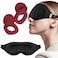 Audree Earplugs-Sleep Eye Mask Set - Noise Reduction Earplugs and Light Blocking Sleep Mask for Peaceful Sleep   Ideal for Sleep, Travel, Napping, Meditation, Gift, Shift Work, Red+Black