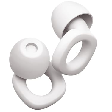 Audree Soft Ear Plugs for Noise Reduction, Reusable Flexible Earplugs for Sleep, Travelling, Focus, Study &amp; Noise Sensitivity, 28dB Noise Cancelling, 8 Silicone Ear Tips in XS/S/M/L, White