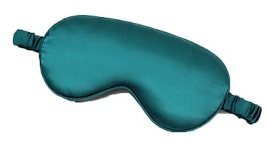 Augen 100% Natural Mulberry Soft Silk Sleep Mask, Light Blocking Eye Masks for Sleep, Night Blindfold Eye Mask Cover for Men and Women, Sleeping Night Mask for Travel (Dark Blue)