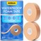 AUSLKA 2 Rolls Waterproof Foma Tape, 1 in x 5 Yds, Flexible Foam Medical Tape, Waterproof Bandages, Ideal for Medical Applications, Securing Bandages, Dressings