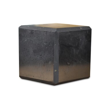 Authentic Shungite Cube Polished 50 mm / 1.96" Chakra Energy Natural Healing Crystal Real Black Cube Home Office Protection Desk Decor Meditation Reiki Grounding Stone