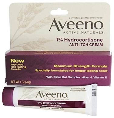 Aveeno Anti-Itch Cream 1% Hydrocortisone Max Strngth 1 Ounce (Pack of 6)