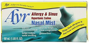 Ayr Allergy &amp; Sinus Hypertonic Saline Nasal Mist, 1.69-Ounce Spray Bottles (Pack of 4)
