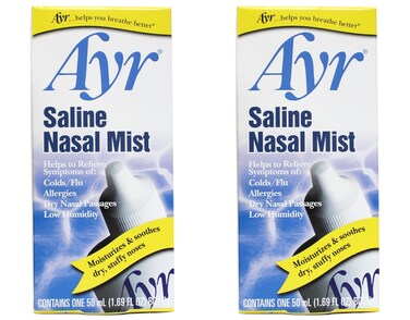 Ayr Saline Nasal Mist, 1.69-Ounce Spray Bottles, 2 Count