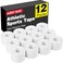 AZEN 12 Pack Athletic Sports Tape, Athletic &amp; Medical Trainers &amp; First Aid Tape for Injuries, Wrist Ankle Finger Tape, Easy to Tear &amp; No Sticky Residue, 1.5 in X 10 Yards (White)
