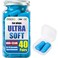 AZEN 40 Pairs Ear Plugs Bulk, NRR 32dB Soft Foam Ear Plugs for Sleeping Noise Cancelling, Earplugs for Concerts Shooting Swimming Noise Reduction (Lake Blue)