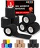 AZEN 8 Pack Self Adhesive Bandage Wrap, 2" X 5 Yards Elastic Cohesive Bandage Wrap, Black Athletic Tape, Vet Wrap, Ankle Tape, Tattoo Grip Tape Wrap