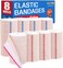 AZEN Premium 8 Pack Elastic Bandage Wrap (4x3, 4x4), Compression Wrap Bandage for Legs, Ankle, Knee, Tummy, Body, Latex-Free, Lymphedema Wraps for Legs