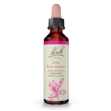 Bach Original Flower Remedies, Oak - Restore Endurance - Natural Homeopathic Flower Essence for Emotional Balance - Vegan, Gluten Free, Sugar Free - 20mL Dropper