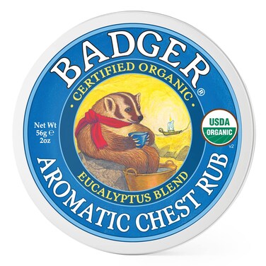 Badger Aromatic Chest Rub, Eucalyptus &amp; Mint, 2 oz