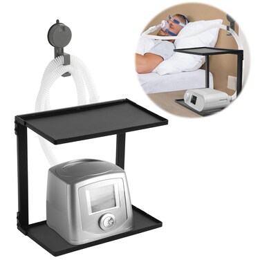 BALAPET Metal CPAP Shelf for Bedside (No CPAP Included),CPAP Hose Holder for Nightstand Supplies for CPAP Organization, Double Iron Shelf Keep Your Desktop Tidy and Protected from Dust.