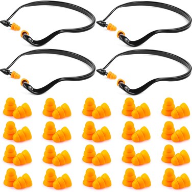 Banded Ear Plugs Silicone Hearing Bands Earplugs and Replacement Ear Buds for Shooting, Noise, Sleeping, Studying and Construction (48)