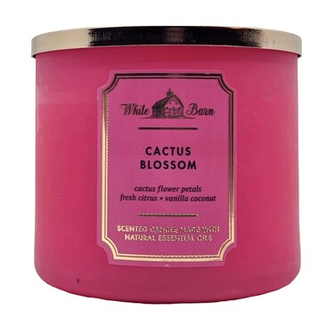 Bath &amp; Body Works, White Barn 3-Wick Candle w/Essential Oils - 14.5 oz - New Core Scents! (Cactus Blossom)