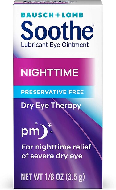 Bausch + Lomb Soothe Lubricant Eye Ointment Night Time - 0.13 oz, Pack of 6