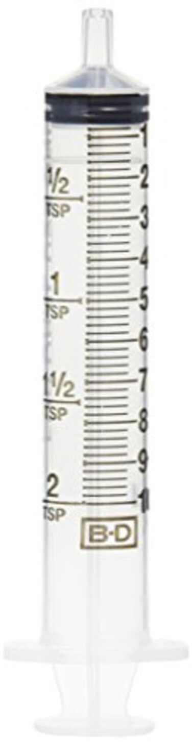 BD Oral Syringes with Tip Cap, 10 ml, Clear, 100 Count