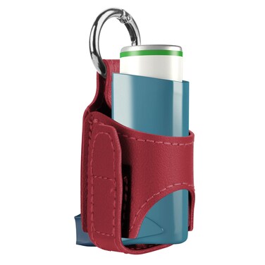 Beautyflier Asthma Inhaler Holder PU Leather Travel Handy Holder for Adults and Kids, Inhaler Not Included