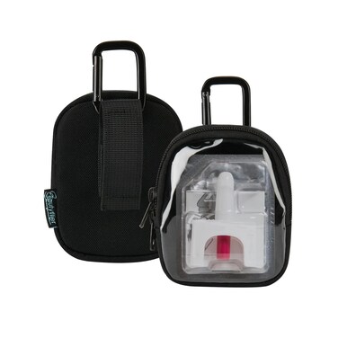 Beautyflier Nylon Belt Pouch for Naloxone HCI Nasal Spray, Travel Case for NARCAN Nasal Spray 4mg, Storage Bag for Naloxone Nasal Spray, with Alloy Square Carabiner, Fits Travel (Bag Only)
