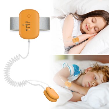 Bed Wetting Alarm for Boys and Girls,3 Alarm Modes-Loud Sound,High Sensitivity Sensors,USB-Charging,Standby Time Over 120 Hours(Orange)