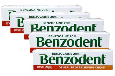 Benzodent Dental Pain Relieving Cream, 1 Ounce - Buy Packs and SAVE (Pack of 5)